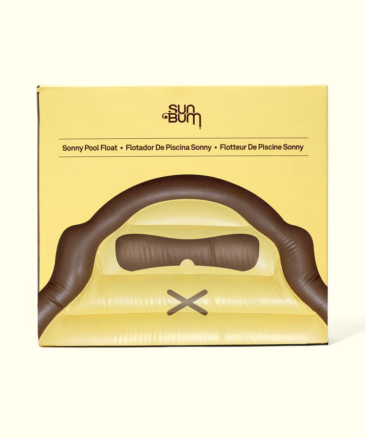 Sun Bum Sonny Pool Float packaging on a white background