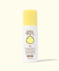 Baby Bum sunscreen roll-on bottle with yellow cap on a white background