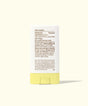 Yellow and white container with label on a white background