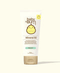 Baby Bum Mineral 50 sunscreen tube on a white background