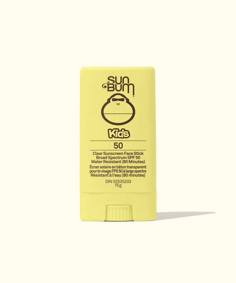 Sun Bum Kids sunscreen stick on a white background