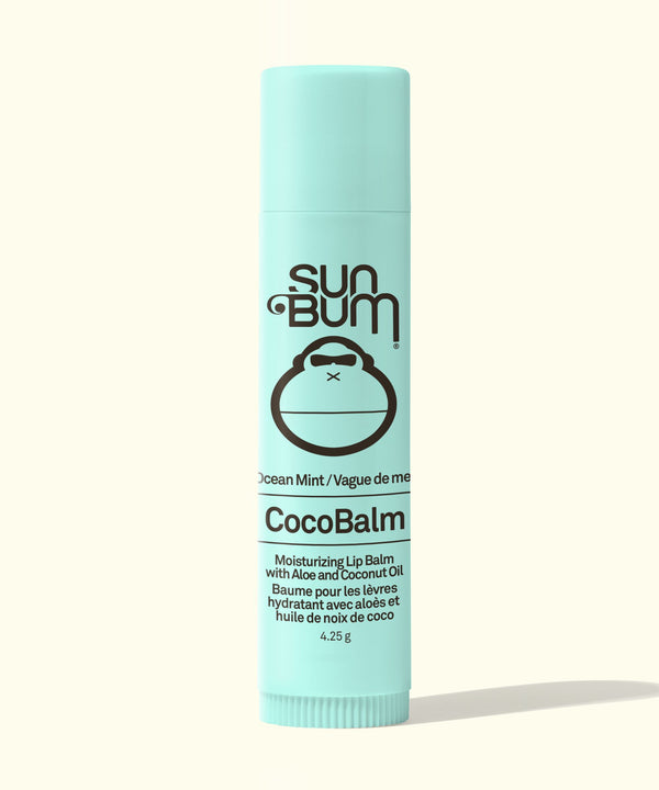 Sun Bum CocoBalm lip balm tube on a white background