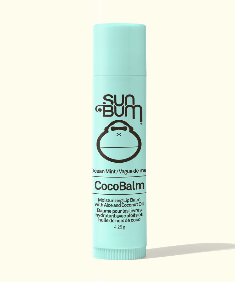 Sun Bum CocoBalm lip balm tube on a white background