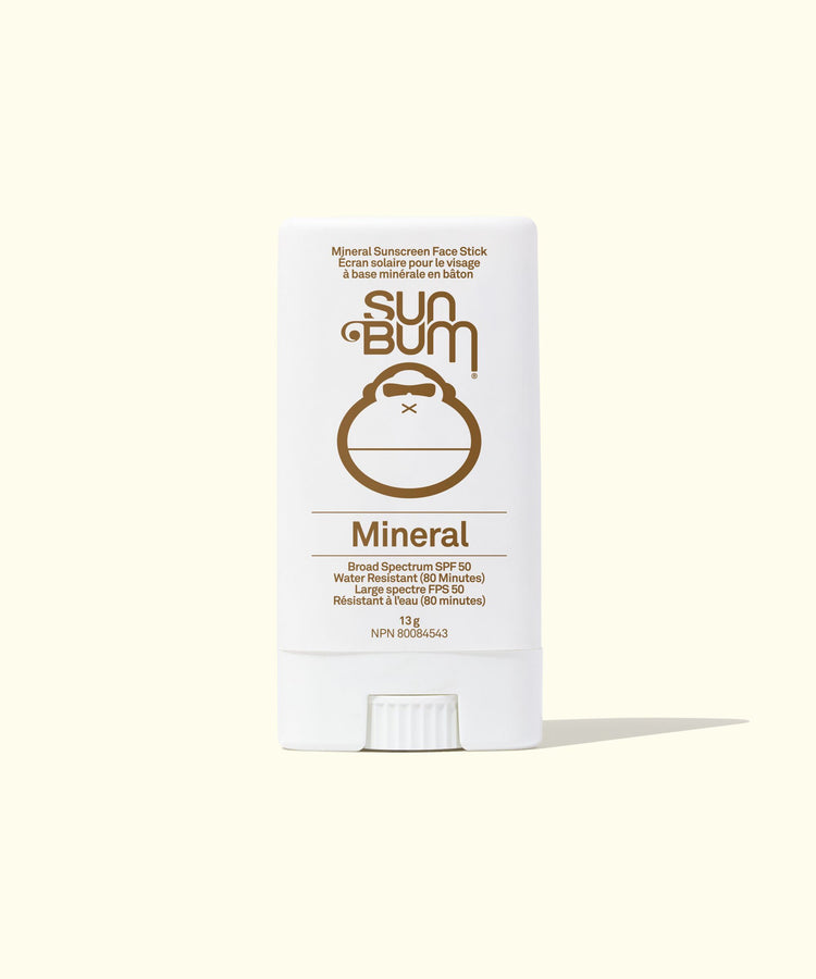Sun Bum Mineral sunscreen face stick packaging on a white background