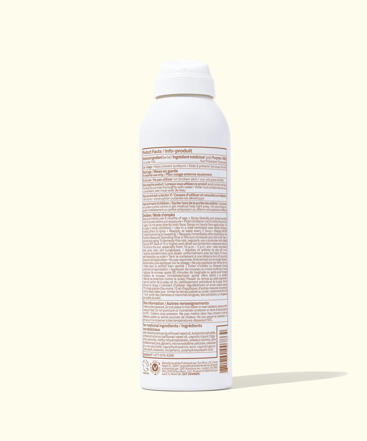 White spray bottle with text label on a white background