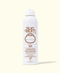 Sun Bum sunscreen spray bottle on a white background