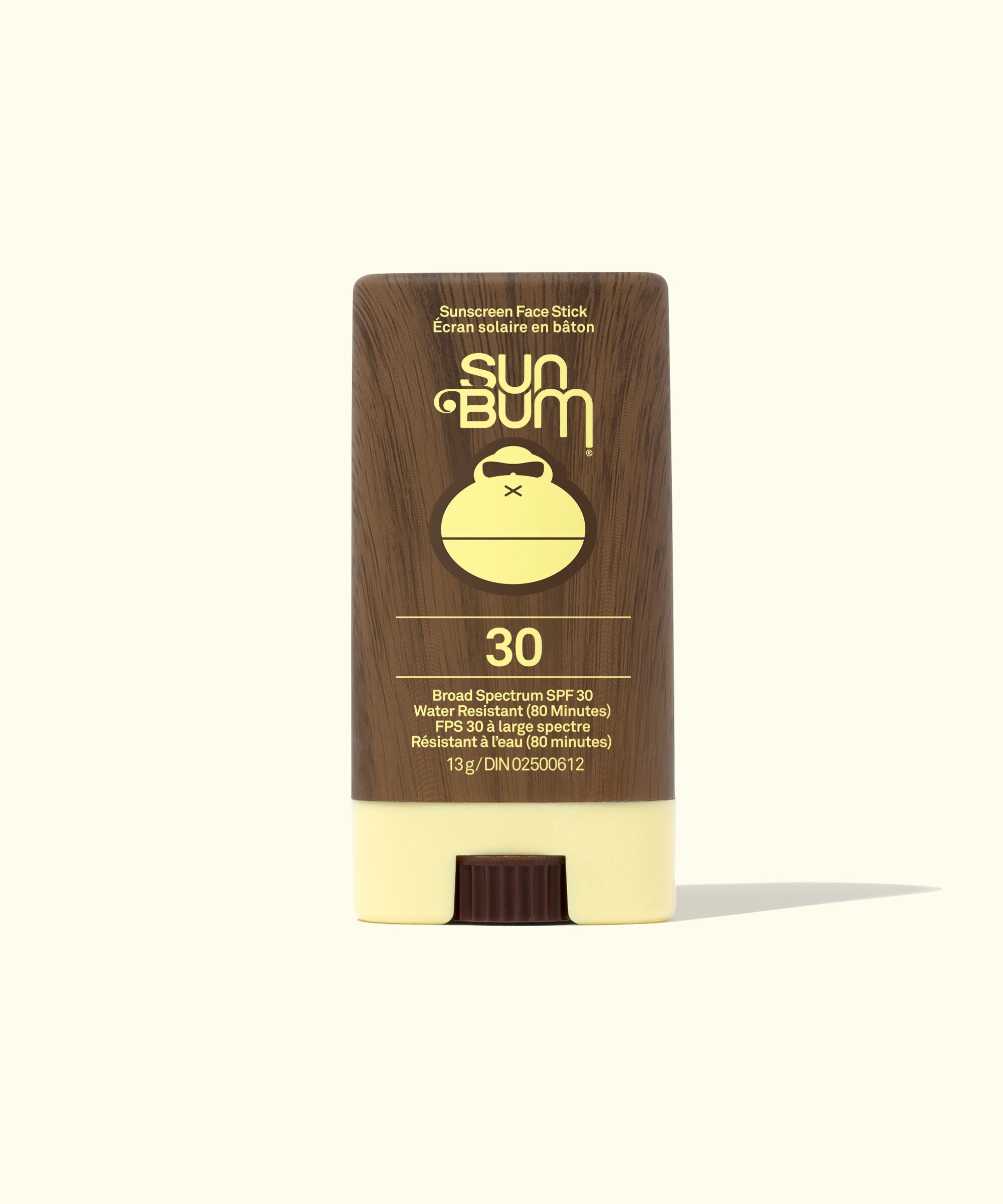 Sun Bum sunscreen stick with SPF 30 on a white background