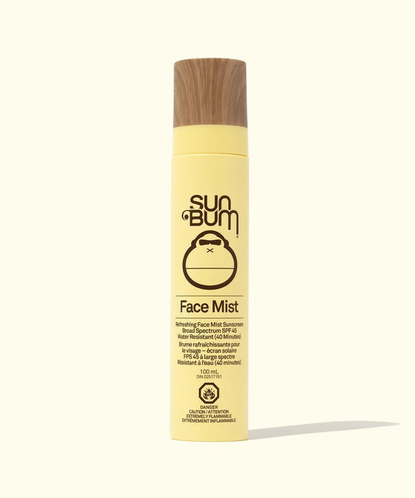 Sun Bum Face Mist bottle on a white background