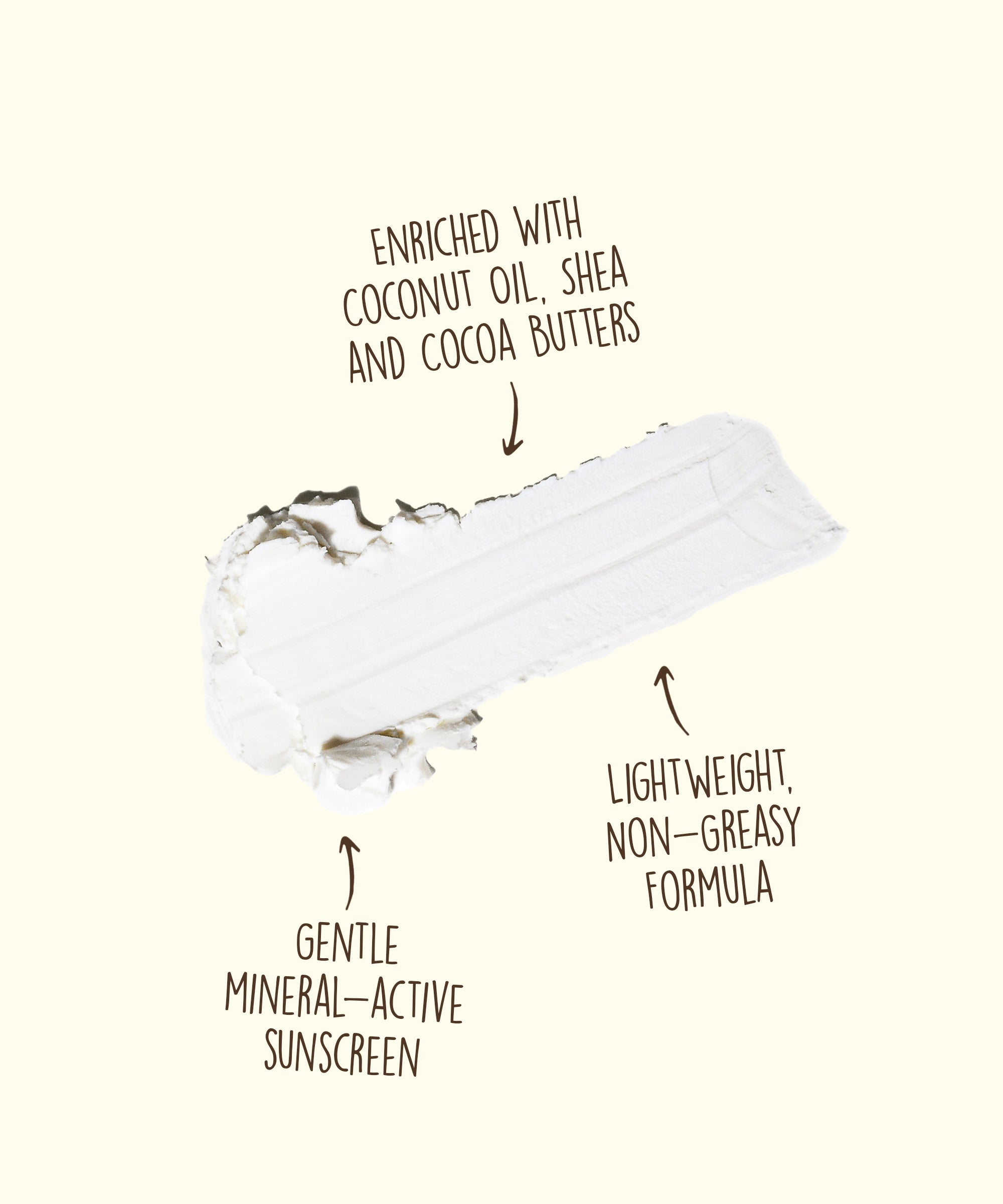 White sunscreen on a cream background