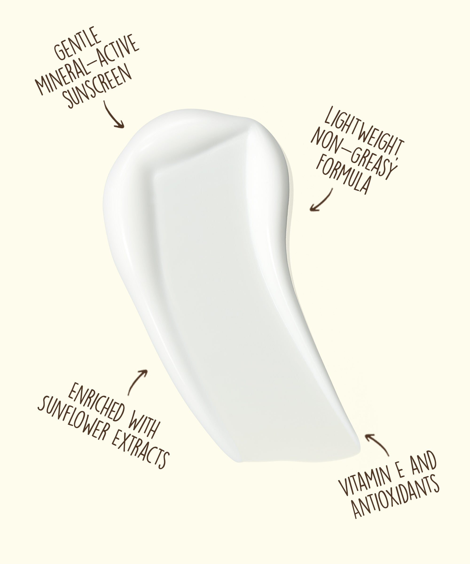 White sunscreen on a cream background