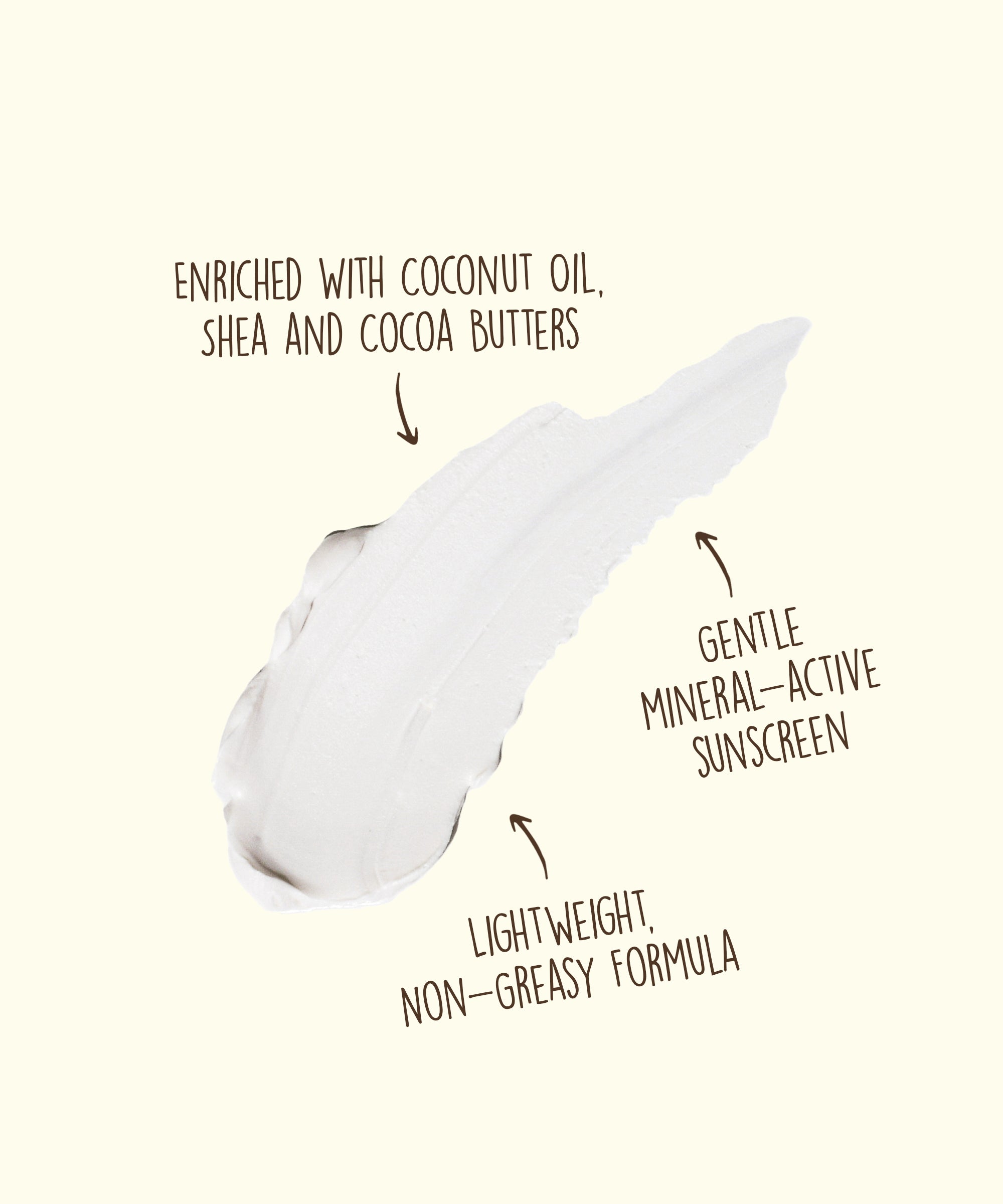 White sunscreen on a cream background