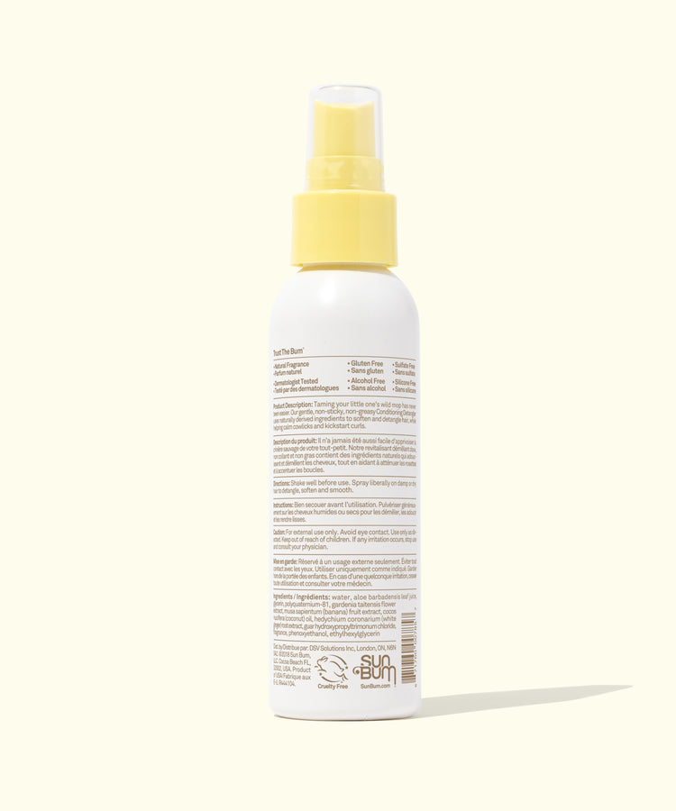 Spray bottle with yellow nozzle on a white background
