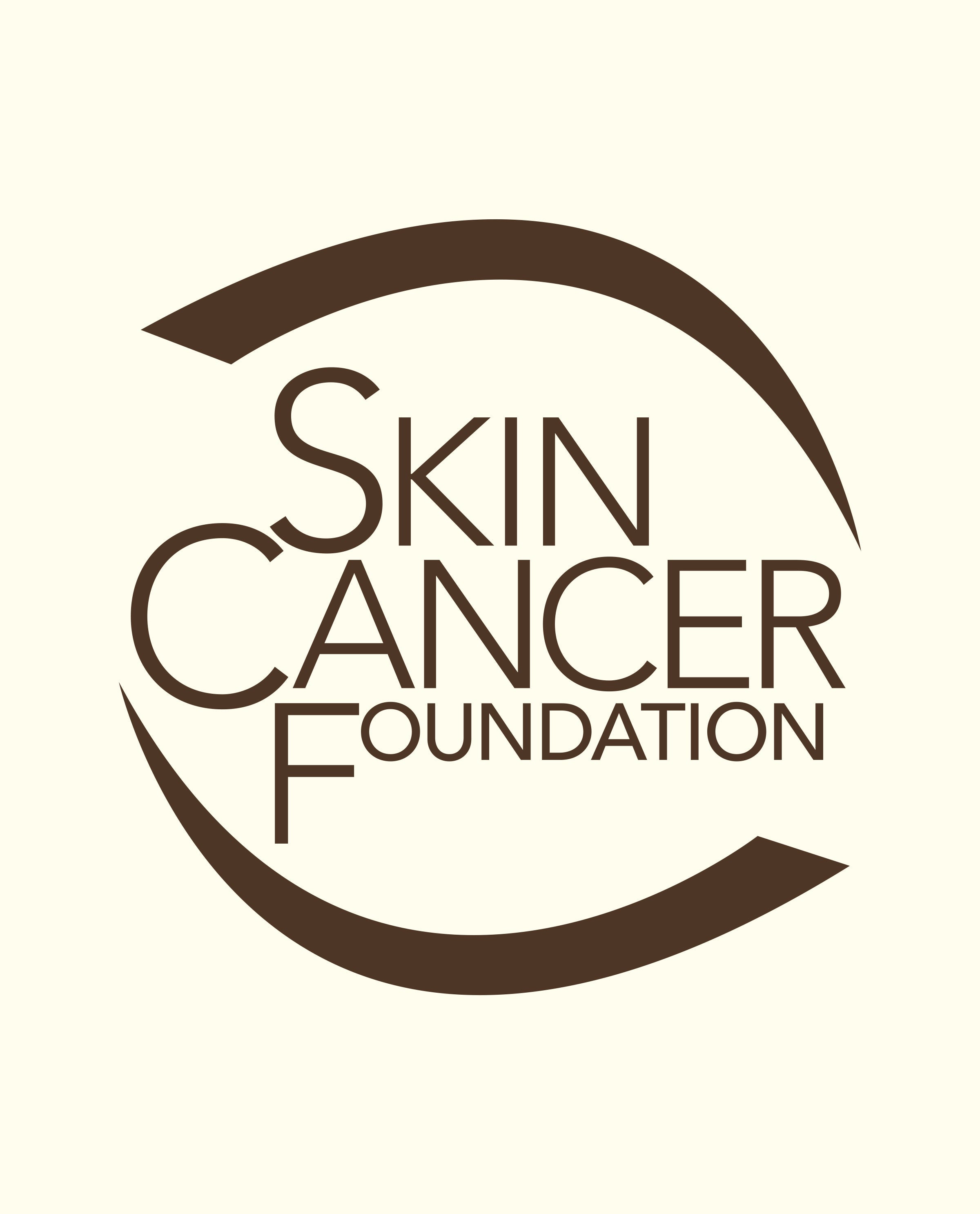 Logo of the Skin Cancer Foundation in brown on a white background