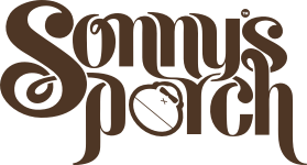 Logo of Sonny's Porch in brown text on a white background